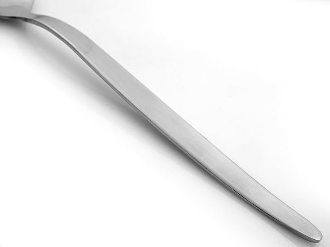 BNAZIND Kunz Perforated and Regular Set | Pack of 2 | 18/10 Stainless Steel | 9 Inch Cooking Dinner Serving Basting Quenelle Chef Spoon |