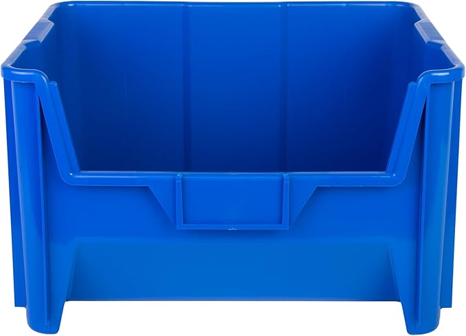 Hudson Exchange 20" x 15" x 12.5" (54 Pack) Plastic Giant Stackable Hopper Bin Container, Blue