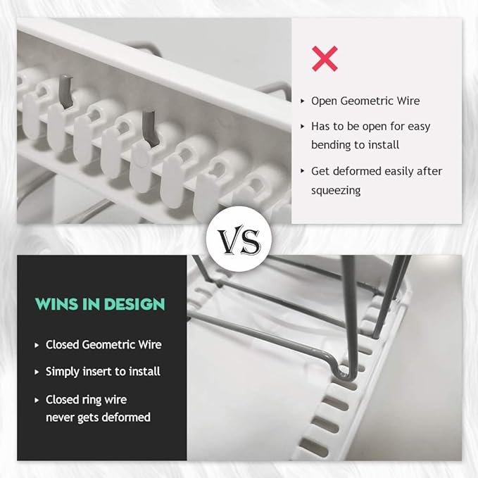 EVERIE Adjustable Bakeware Organizer Pot Lid Holder Rack for Pots, Cake Molds, Cutting Boards, Mats, Cookware, GS02SS, 7.7'' Deep by 12.6'' to 21.5'' Wide