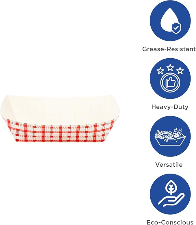 Karat Paper Food Trays Disposable [5 LB - 500 ct] Sturdy Food Boats, Leak Resistant | Ideal for Snacks, Nachos and Finger Foods