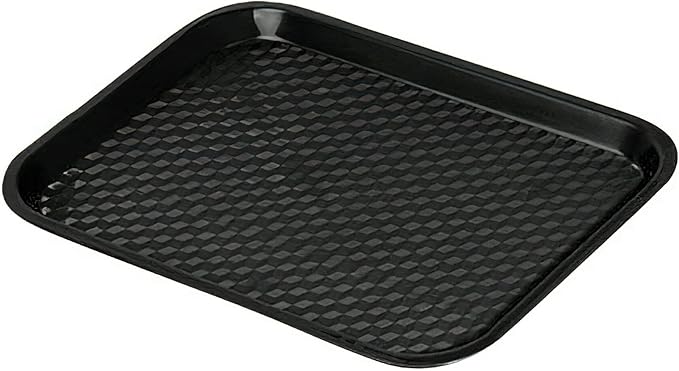 G.E.T. FT-16-BK BPA-Free Cafeteria / Fast Food Tray, 16.25" x 12", Black (Set of 12)