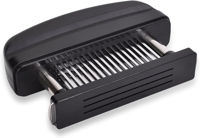Venmark Meat Tenderizer Tool - 48 Stainless Steel Needle Blades for Tenderizing Chicken, Steak, Pork, Beef – Handheld Meat Tenderizer Stapler to Enhance Texture & Taste – Complete with Cleaning Brush