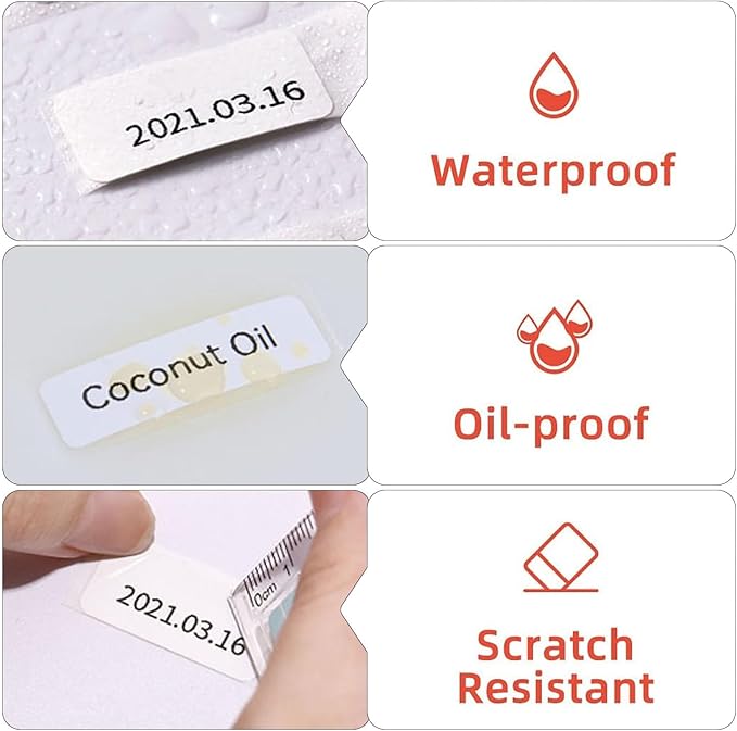 Risio Thermal Labels 2.36"x1.57"(60x40mm),180 Labels/Roll(10 Rolls),Waterproof, Oil-Resistant, Scratch-Resistant Thermal Label Paper,for Barcode/Address/Mailing/Logo/Business/Home