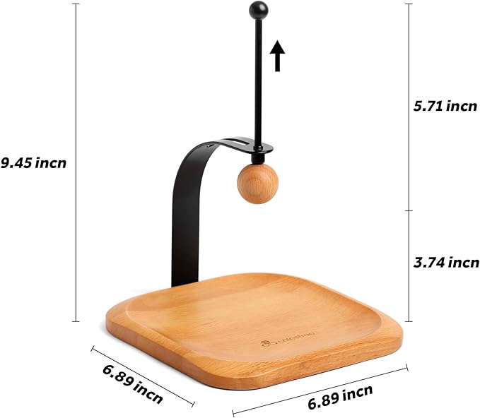 Wood Napkin Holder for Table Wood Square Napkin Dispenser with Metal Cocktail Napkin Holder, Suitable for Kitchen, Restaurant, Bar, Office, Parties, Home Décor