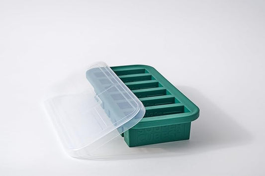 Souper Cubes 1/2 Cup Silicone Freezer Mold, Perfect for Storing Soups, Sauces, Juices, Desserts, Smoothie Prep and More, Freezer Portion Mold for Meal Prepping - Kale - 1-Pack
