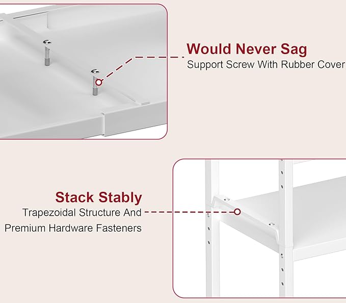 X-cosrack 12" Wide 100LBS Loading-bearing Heavy Duty Kitchen Storage Shelf, Expandable Cabinet Shelf Organizer, Stackable Adjustable Storage Shelves For Kitchen Cabinet Cupboard Pantry Counter