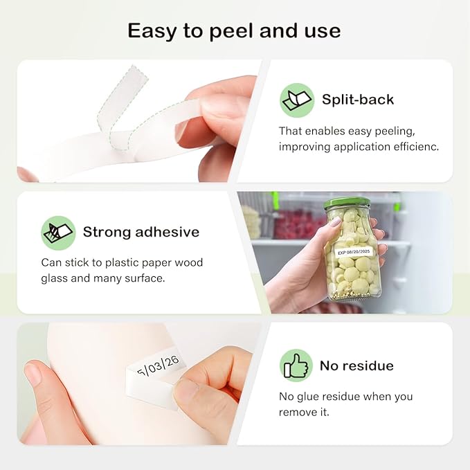 Label KINGDOM Aze-231 Refill Compatible with Brothr p Touch tze laminatied Label Maker Tape 12mm 1/2"(0.47") for ptouch Printer PTD210 PTD220 PTH110, 10 Pack