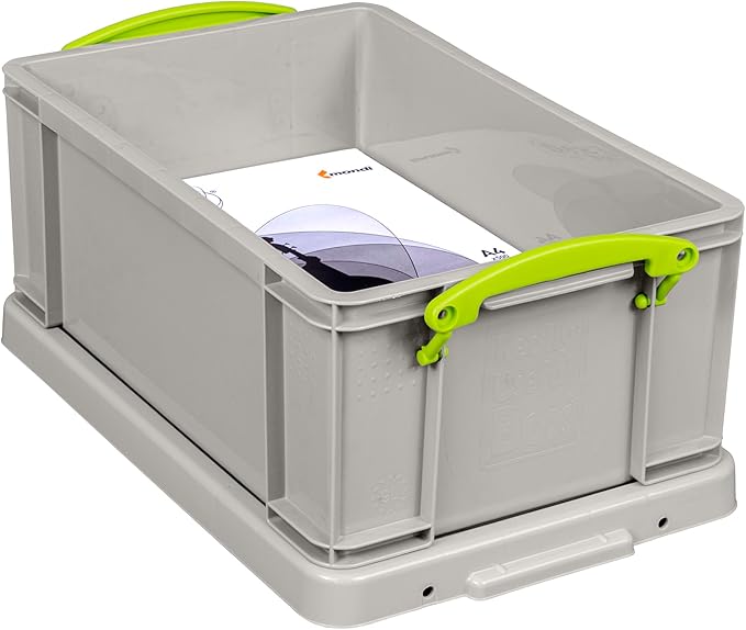 Really Useful Box Plastic Storage 9 Litre Recycled Dove Grey