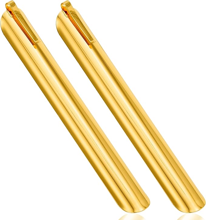 Crumbers for Servers, Bread Crumb Sweepers, Food Gadgets for Servers Waiters Waitresses, HQ Reuseable Stainless Steel Table Food Scraper on Restaurant Kitchen Home Crumber Tool (2 PACK, Gold)