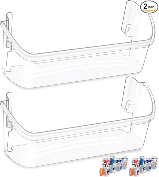 [2 PACK] UPGRADED 242126602 Refrigerator Door Bin Shelf Replacement For Frigidaire Door Shelf Replacement -LFSS2612TF0 LFSS2612TF4 Frigidaire Door Bin Bottom Shelf Parts 2421266 PS12364199 Shelves