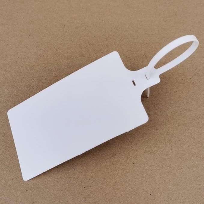 Plastic Seals Shipping Tags Logistics Use Big Sign Tie Large Label Tie, 255 mm Total Length, Package of 100 pcs (White)