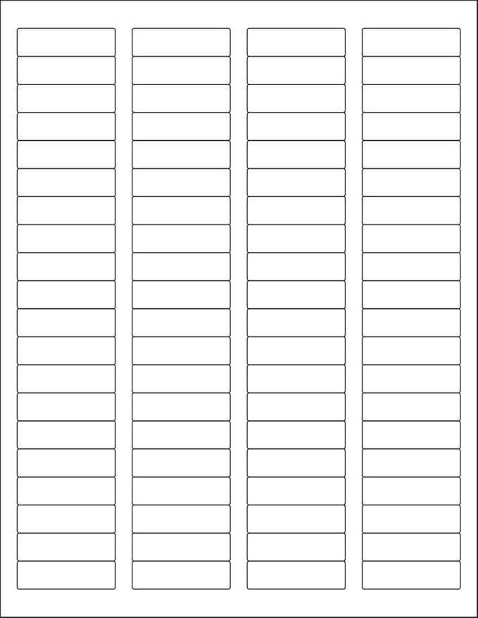 NextDayLabels 1.75x0.5 Inch Rectangle Stickers White Blank Labels for Laser Inkjet Printer - 80 Per Sheet Self-Adhesive Return Address File Folder Made in USA - 4000 Labels