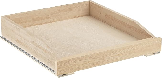 LOVMOR Single Pull Out Cabinet Organizer 19½”W x 21”D, Soft Close Slide Out Drawer Storage Shelves for Kitchen, Wood Cabinet Shelf Pull-Out Organizer Storage for Base Cabinet