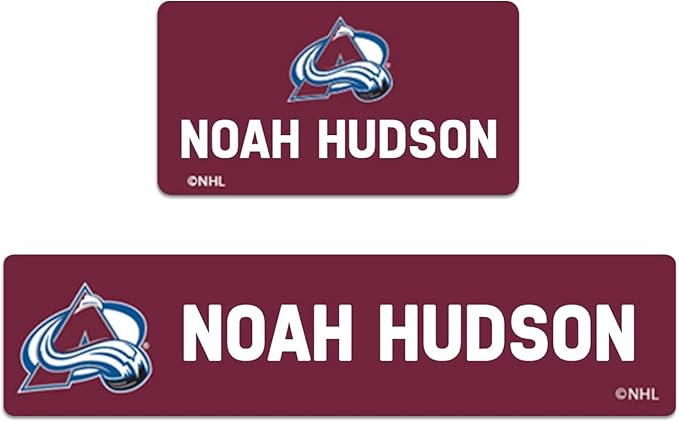 NHL Hockey Labels - Custom Peel and Stick, Waterproof Labels - Great for Organization, Sports, School, Day Camp Label - 155 Pack (Colorado Avalanche)