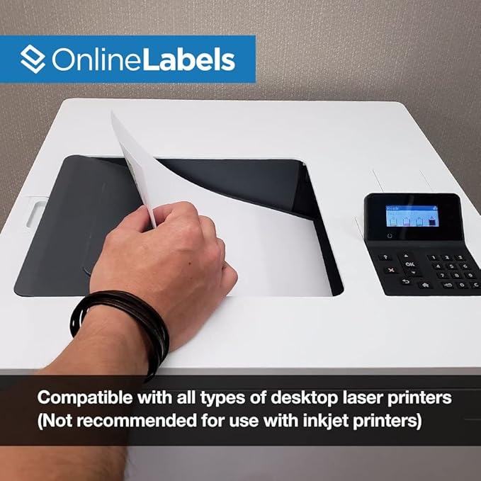 Water Bottle Labels - 8 x 2 - Permanent, Matte, Waterproof - for 16.9oz Bottles - Full-Wrap - Pack of 500 Labels, 100 Sheets - Inkjet/Laser Printers - Online Labels