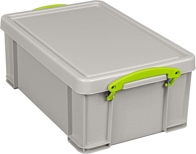 Really Useful Box Plastic Storage 9 Litre Recycled Dove Grey
