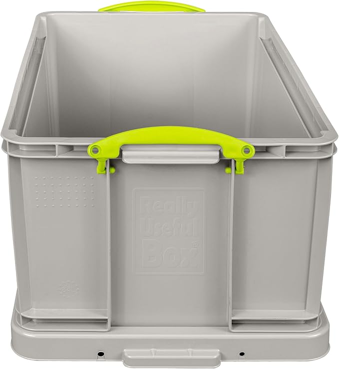 Really Useful Plastic Storage Box 64 Litre Recycled Dove Grey