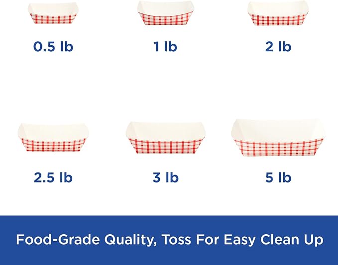 Karat Paper Food Trays Disposable [2.5 LB - 500 ct] Sturdy Food Boats, Leak Resistant | Ideal for Snacks, Nachos and Finger Foods
