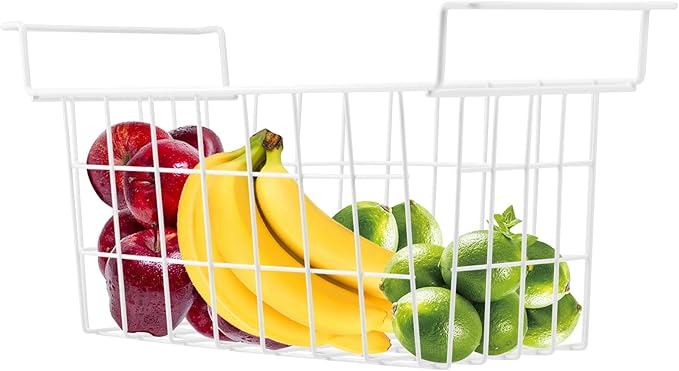 Orgneas 15.5 Inch Freezer Organizer Bins for Chest Freezer Refrigerator Basket Storage Rack Bins Deep Freezer Metal Wire Baskets 2pcs