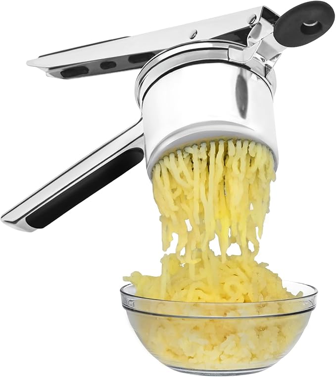 WildArtisan Large 15 oz Ricer for Mashed Potatoes, Stainless Steel Fixed Disc Potato Ricer for Mashed Potatoes, Easy to Clean and Dishwasher Safe, Suitable for Pumpkin, Sweet Potato, Baby Food