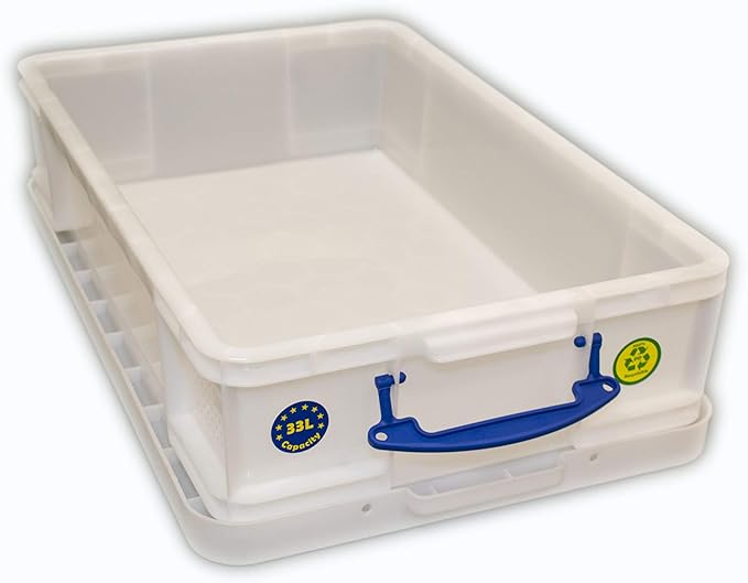 Really Useful Plastic Storage Box 33 Litre White Strong