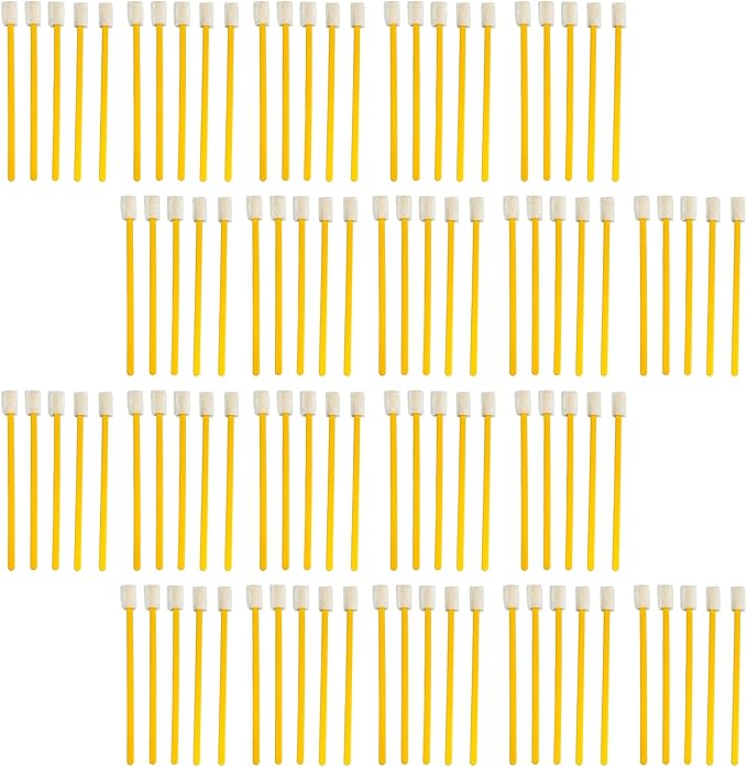 Evaclean Swilly Original Disposable Crevice Brushes - 100 Pack - Versatile Cleaning Tool for Tight Spaces, Window Tracks, Keyboards, Car Vents, and Household Use (Yellow)