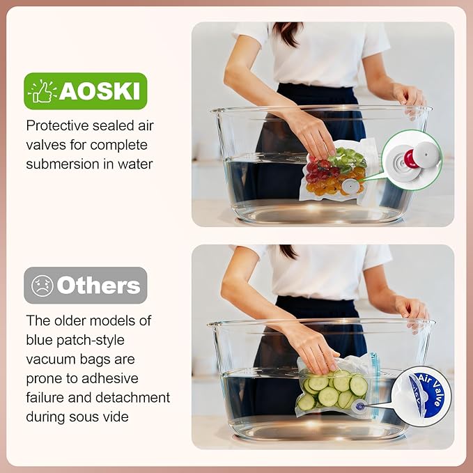 Reusable Vacuum Sealer Bags for Food: 30Pcs BPA-Free Reusable Vacuum Seal Bags with Air Valve & 2 Seal Clips, Plastic Clear Freezer Safe Vacuum Food Storage Bags, Microwaveable Seal Bags for Kitchen
