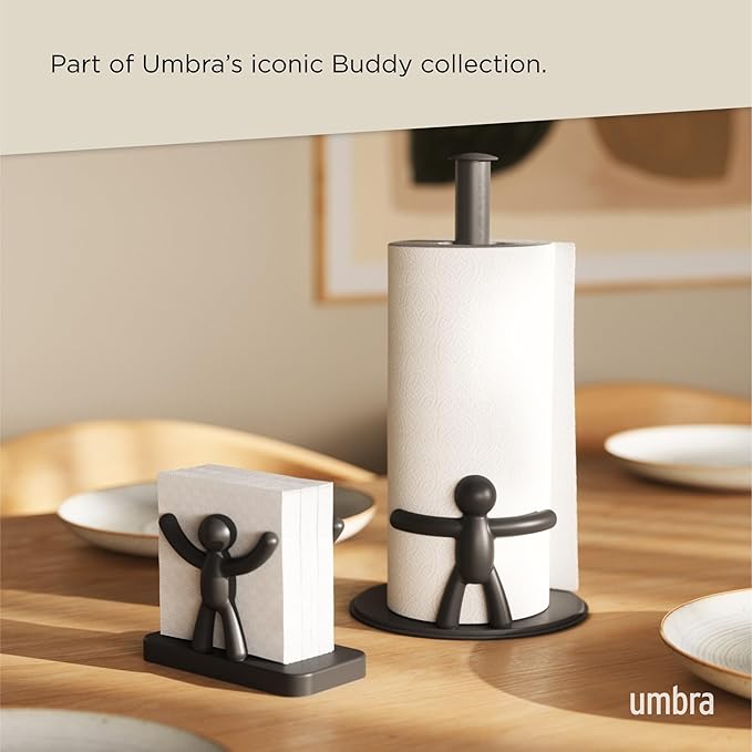Umbra Buddy Countertop Paper Towel Holder, Black
