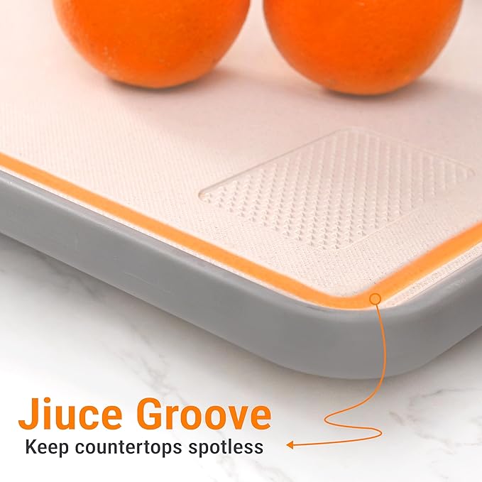 Zoane Creations Premium Stainless Steel Cutting Boards For Kitchen With Juice Groove, Double Sided 304 Grade Chopping Board, Heavy Duty, Dishwasher Safe, Non Toxic - Plain Grooved