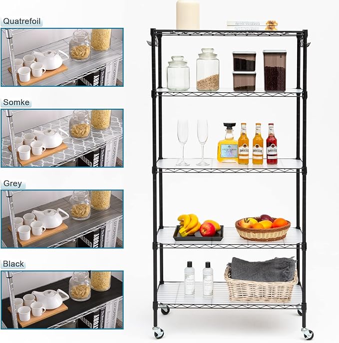 BRIAN & DANY Wire Shelf Liner 14" X 36", Heavy Duty Shelf Liners for Wire Shelving, Waterproof Protector Mats, Set of 4, Transparent