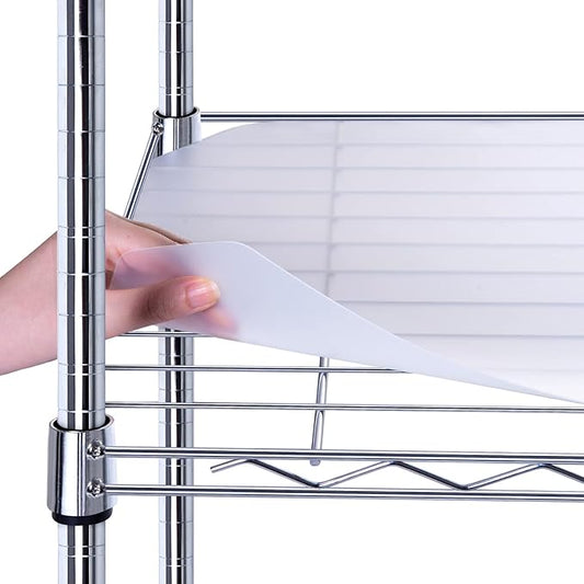 BRIAN & DANY Wire Shelf Liner 14" X 24", Heavy Duty Shelf Liners for Wire Shelving, Waterproof Protector Mats, Set of 5, Transparent