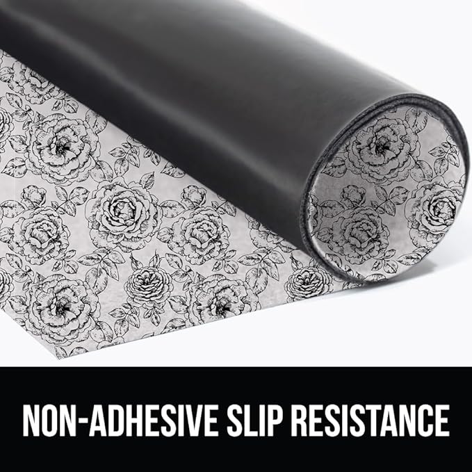 GORILLA GRIP LeakGuard Non-Adhesive Under Sink Mat for Kitchen Cabinet, 24x40, Waterproof Quick Dry Shelf Liner, Durable Absorbent Felt Mats for Bathroom Sinks, Cabinets, Dresser, Easy Trim, Gray