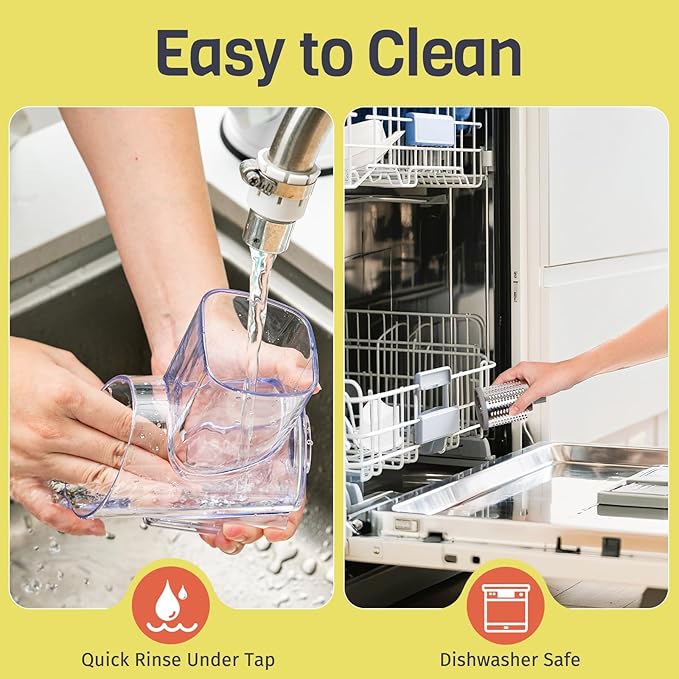 Nexsujo Rotary Cheese Grater Hand Crank, 3 Blades Slicer Shredder, Cheese Grater for Kitchen, Multi-Functional Kitchen Tool for Vegetables, Nuts, Chocolate, with Strong Suction Base, White