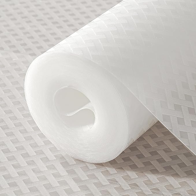 Shelf and Drawer Liner for Kitchen Cabinet, Non-Adhesive 24in x 360in Waterproof Contact Paper Refrigerator Liners Thickened Durable EVA Material Non Slip Mat for Dresser Cupboard Pantry Protector
