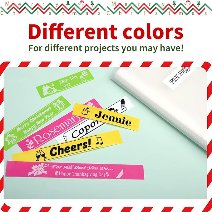 Replacement for Brother P-Touch Label Tape 3/4 Inch TZ Tape 18mm 0.7 Inch Laminated Colored Label Maker Tape Compatible with Brother PT-D400 PT-D610BT PT-D410, White/Red/Yellow/Blue/Green/Pink, 6PK