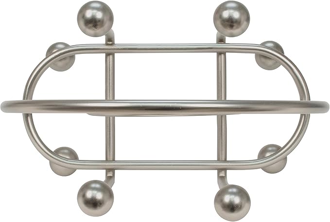 Spectrum Pantry Works Arch Vertical Napkin Holder, Upright Napkin Holder With Handle, Contemporary Napkin Storage for Dining Table, Countertop Napkin Storage for Kitchen Organization, Satin Nickel (40878)