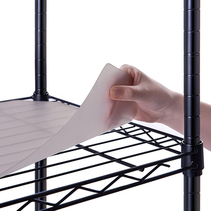 Poofzy Wire Shelf Liner 14" X 36", Non-Adhesive Plastic Shelf Liners for Wire Shelving, Waterproof Protector Mats (4PK, Gray)