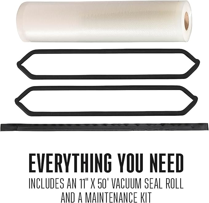 Weston Brands Vacuum Sealer Machine for Food Preservation & Sous Vide, Extra-Wide 5mm Bar for Sealing Bags up to 11" Wide, 460 Watts, Pro 1100, Stainless Steel (65-0650-W)