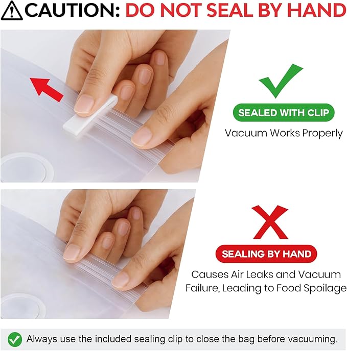 Reusable Vacuum Sealer Bags for Food: 30Pcs BPA-Free Reusable Vacuum Seal Bags with Air Valve & 2 Seal Clips, Plastic Clear Freezer Safe Vacuum Food Storage Bags, Microwaveable Seal Bags for Kitchen