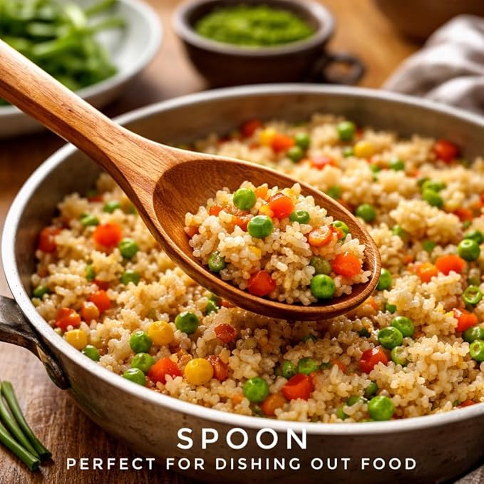 Forestroot 9-Piece Wooden Cooking Utensil Set – Premium Wood Kitchenware for Nonstick Cookware, Heat-Resistant & Durable Wooden Spoons and Spatulas – Eco-Friendly Kitchen Tools for Stirring & Serving