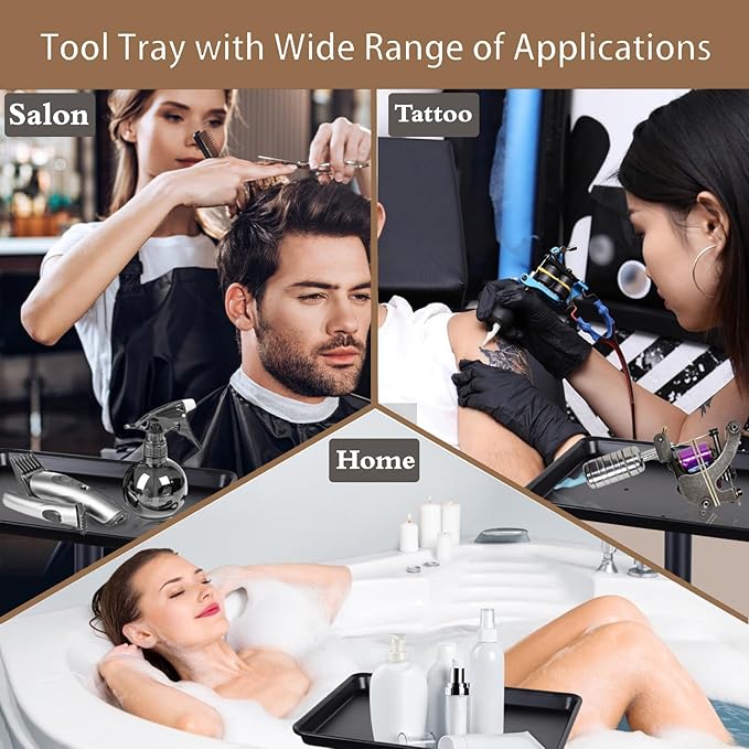 Salon Tray on Wheels,Height Adjustable Salon Color Tray Rolling Instrument Tray for Hair Stylist