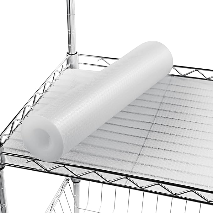 Wire Shelf Liner 14x197'' Clear Shelf Liner Kitchen,Cabinets,Drawer Liner, Cupboard, Under Sink, Pantry,Non-Adhesive Liner,Stain-Proof Shelf,1.2mm Thicken/Waterproof/Anti-Slip Liners