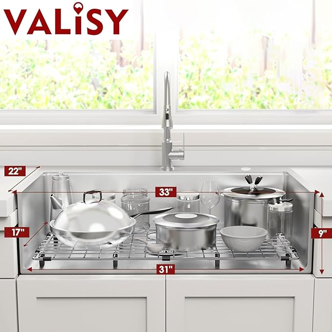 33x22 Drop in Kitchen Sink, 304 Stainless Steel Top Mount Workstation Sink, 16 Gauge Single Bowl Kitchen Sinks with Accessories for Kitchen Laundry Utility