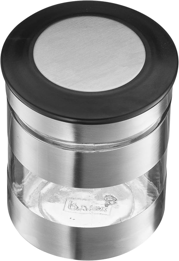 Le'raze Quality Stainless Steel Canister Set of 4 for Kitchen Counter with Glass Window & Airtight Lid - Food Storage Containers with Lids Airtight - Pantry Storage and Organization Set