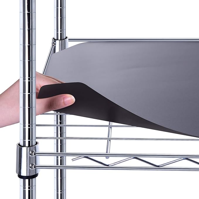 BRIAN & DANY Wire Shelf Liner 14" X 30", Heavy Duty Shelf Liners for Wire Shelving, Waterproof Protector Mats, Set of 4, Black