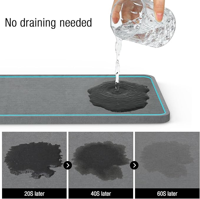 Large Family-Sized Sponge Holder for Kitchen Sink, Sink Caddy Organizer with Brush Holder - Drain-Free Non-Slip Base, Stainless Steel with Rust-Resistant Coating-10.24" L x 6.5" W x 5.83" H