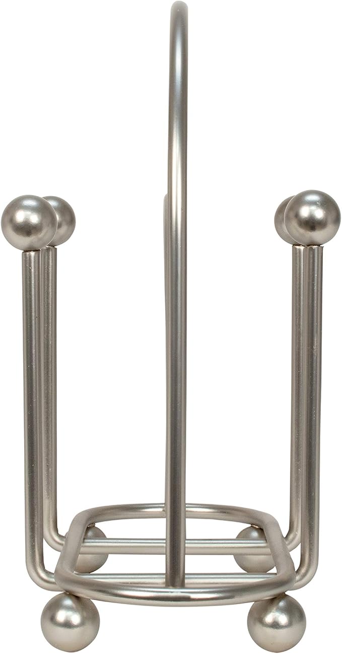 Spectrum Pantry Works Arch Vertical Napkin Holder, Upright Napkin Holder With Handle, Contemporary Napkin Storage for Dining Table, Countertop Napkin Storage for Kitchen Organization, Satin Nickel (40878)