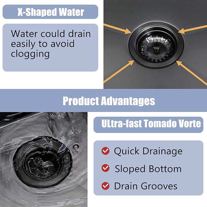 Black Bar Sink Drop In-15x15 Inch Kitchen Sink Stainless Steel Square Small Topmount Workstation Sinks，Single Bowl Kitchen Sinks for Office Laundry Wet Bar Prep RV Outdoor Yard