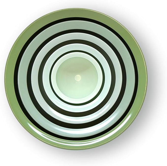 CaliBowl 5-Piece Non-Spill Plastic Mixing Bowl Set - Reusable Nesting Kitchen Bowls with Concave Inner Lip and Non-Slip Base - Ideal for Baking, Prepping, Cooking and Serving - Sage Green