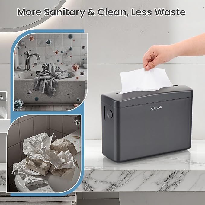 Countertop Paper Towel Dispenser Universal Fit for Multifold, Z-Fold Trifold Hand Towels, Commercial Napkin Dispenser for Bathroom Home Kitchen Toilet ABS Paper Towel Holder (Gun Gray)